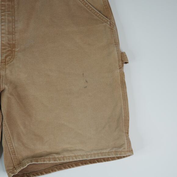 Vintage Carhartt Carpenter Shorts Mens 40x9 Brown Duck Canvas USA B25 BRN Union - Picture 4 of 9
